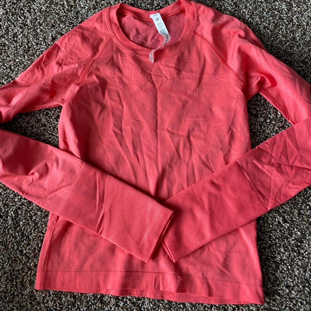 lululemon athletica Coral Long Sleeve Crew Top